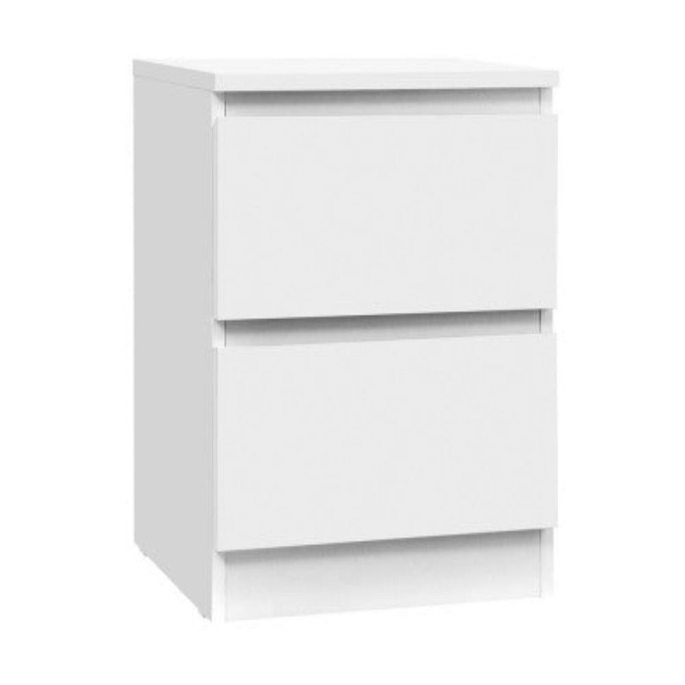 Artiss Bedside Table 2 Drawers - PEPE White 1