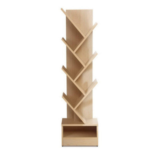 Artiss Tree Bookshelf 7 Tiers - ECHO Oak 1