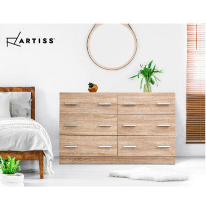 Artiss 6 Chest of Drawers - VEDA Oak 7