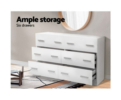 Artiss 6 Chest of Drawers - VEDA White 5