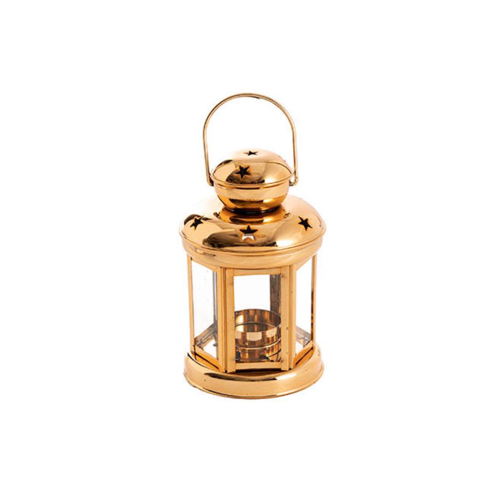 Flergon Twilight Metal Hanging Lantern Gold (10x15cmH) Set of 3 - House of Hyne