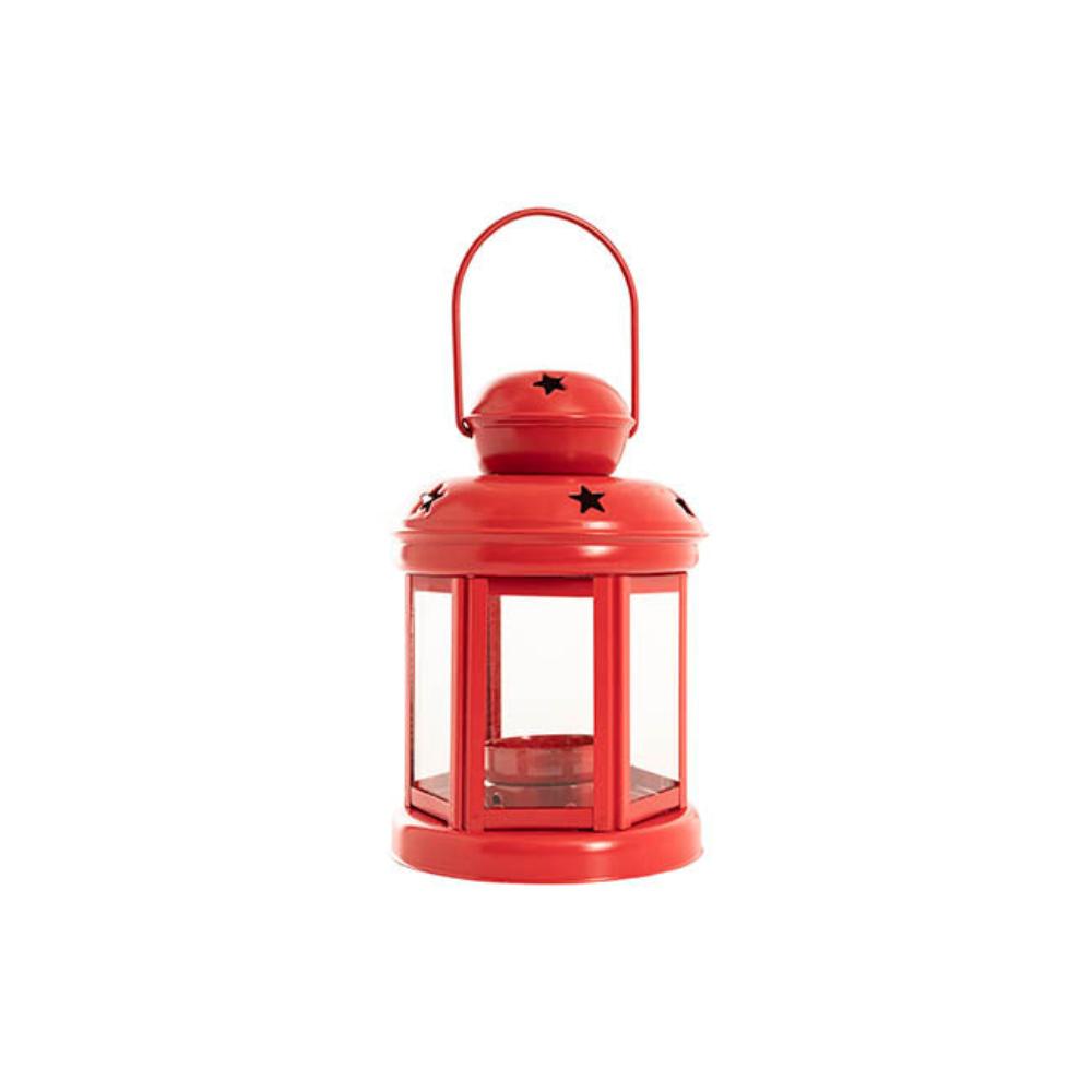 Greeblox Twilight Metal Hanging Lantern Red (10x15cmH) Set of 3 - House of Hyne