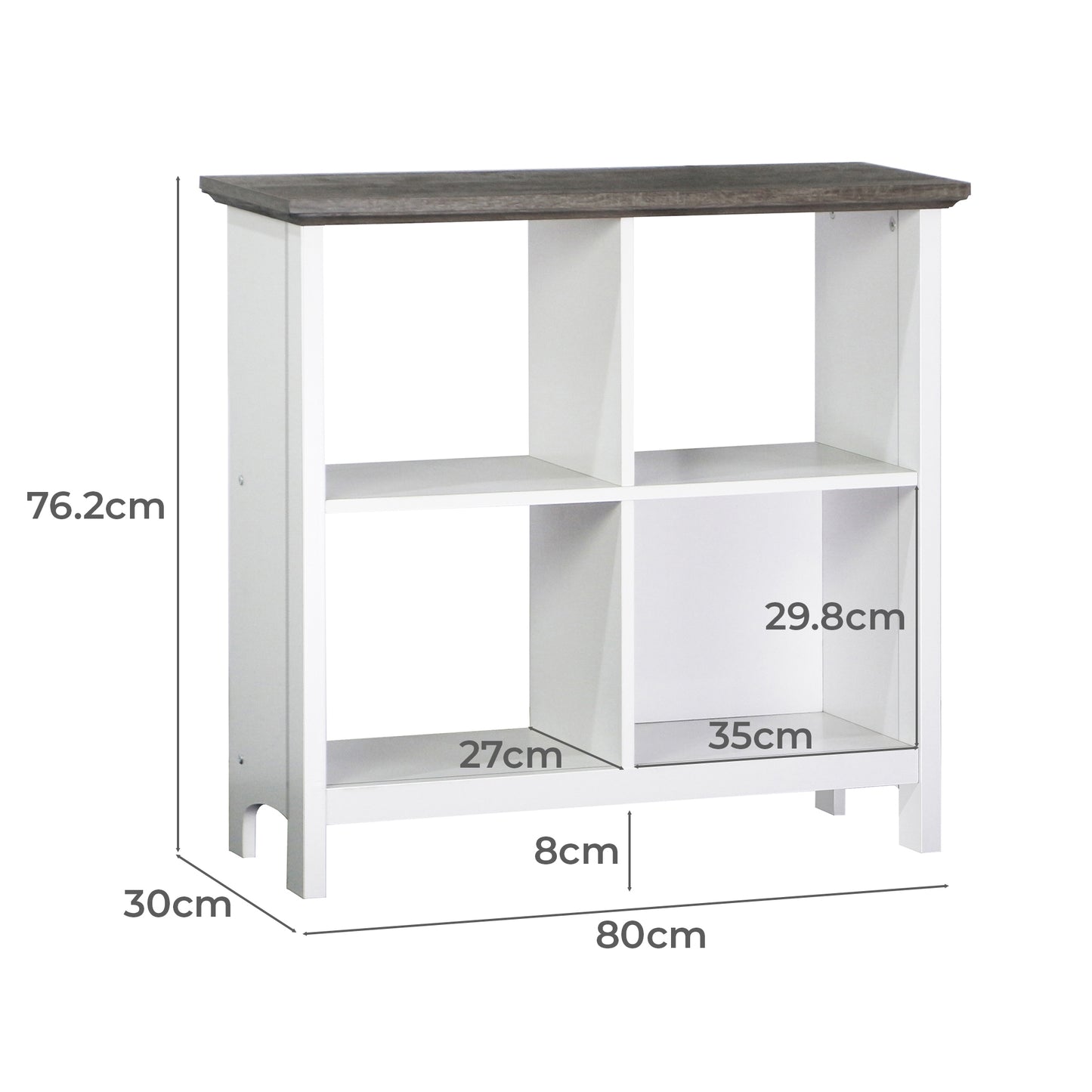 Valkron Beanca 4 Cube Bookcase-houseofhyne