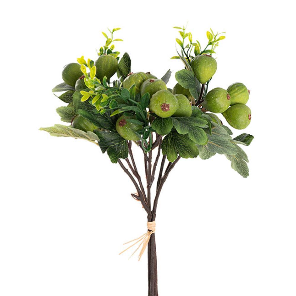 Gromel Artificial Fig Bouquet Green (33cmH) Set of 8 - House of Hyne