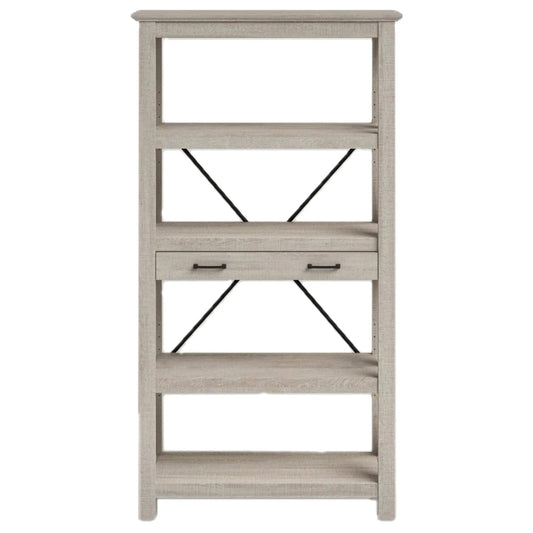 Xandor Bookcase in Washed Grey-houseofhyne