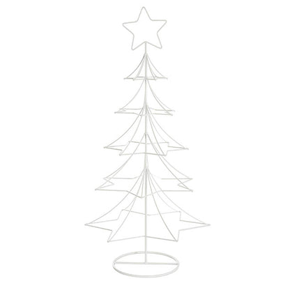 Jorvax Metal Star Table Top Tree White (30x60cmH) Set of 2 - House of Hyne