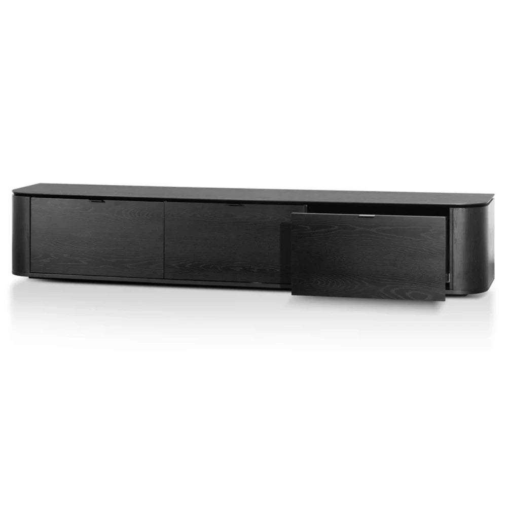 Vorlon 2.4m TV Entertainment Unit - Black Oak-houseofhyne