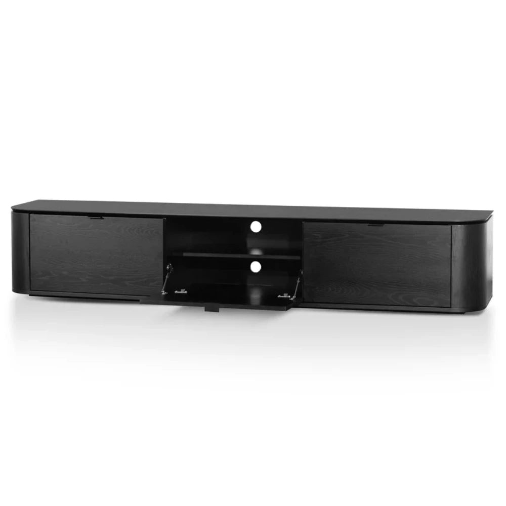 Vorlon 2.4m TV Entertainment Unit - Black Oak-houseofhyne