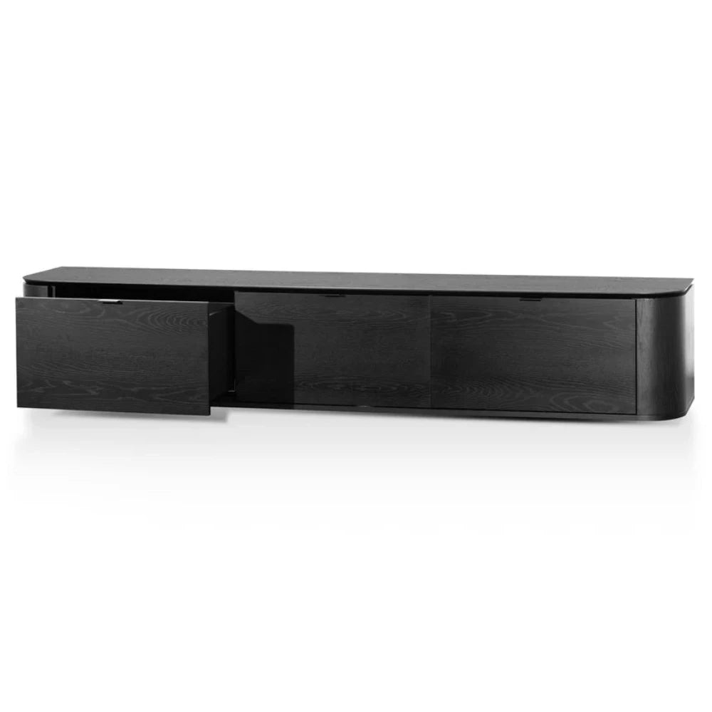 Vorlon 2.4m TV Entertainment Unit - Black Oak-houseofhyne