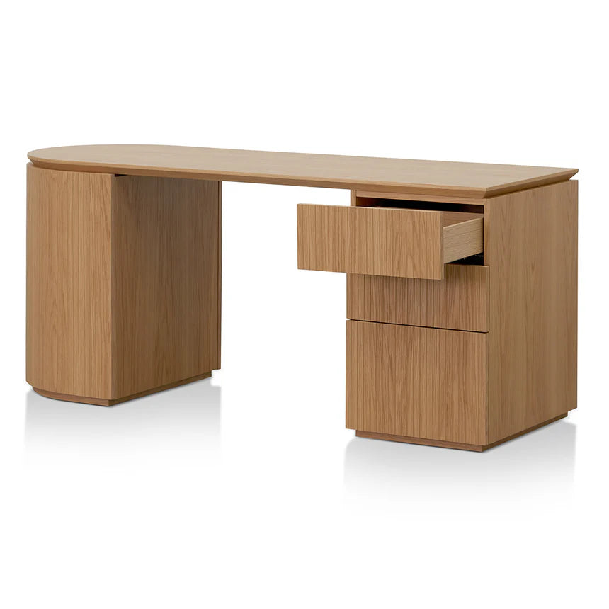 Krylon 1.77m Right Drawer Office Desk - Natural Oak - House of Hyne