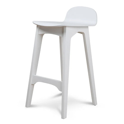 Krythos  65cm Bar Stool - Full White - House of Hyne