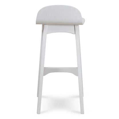 Krythos  65cm Bar Stool - Full White - House of Hyne