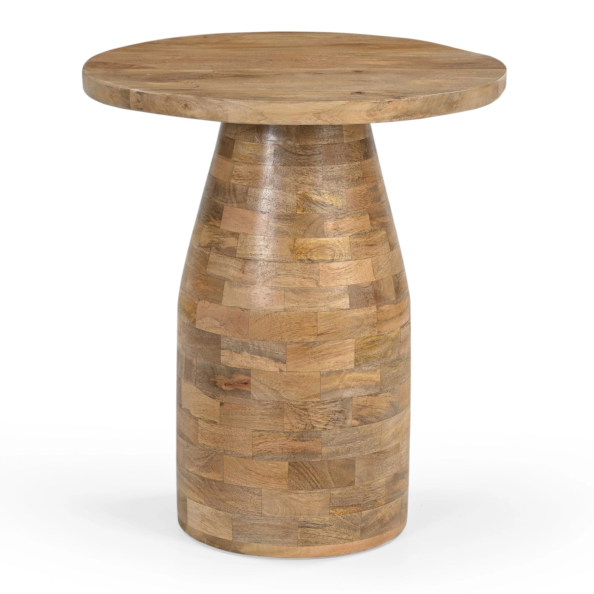 Kyron Hand Crafted Hardwood Side Table - House of Hyne