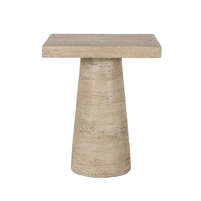 Square Pedestal Cement Side Table