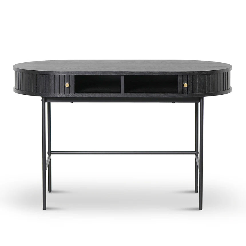 Lyron 1.2m Home Office Desk - Full Black - House of Hyne