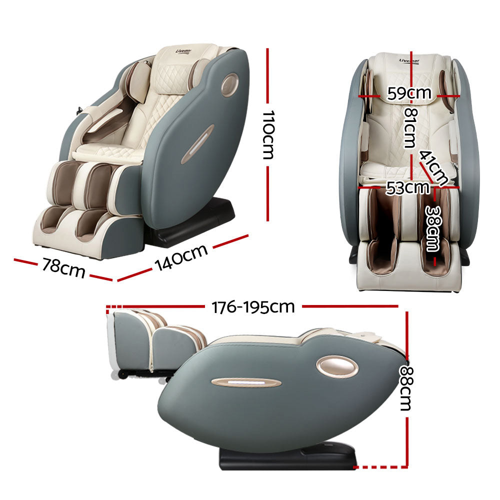 Blorvox Livemor Massage Chair Electric Recliner Massager Grey Ozeni-houseofhyne