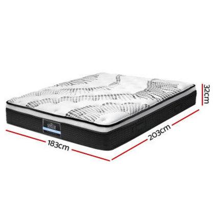 Giselle Bedding 32cm Mattress Euro Top King 2