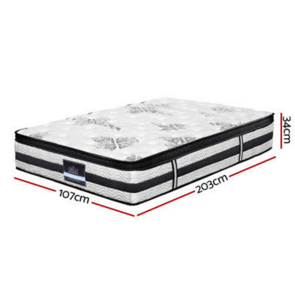 Giselle Bedding 34cm Mattress Euro Top Pocket Spring King Single 2