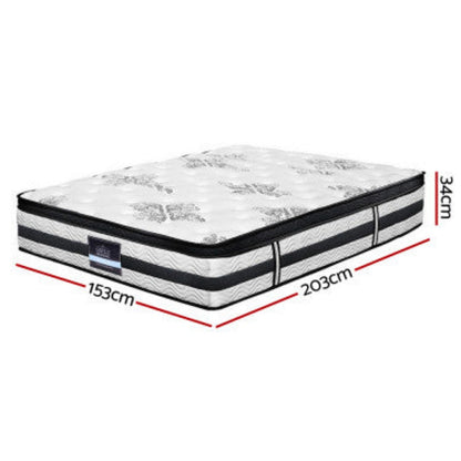 Giselle Bedding 34cm Mattress Euro Top Pocket Spring Queen 2