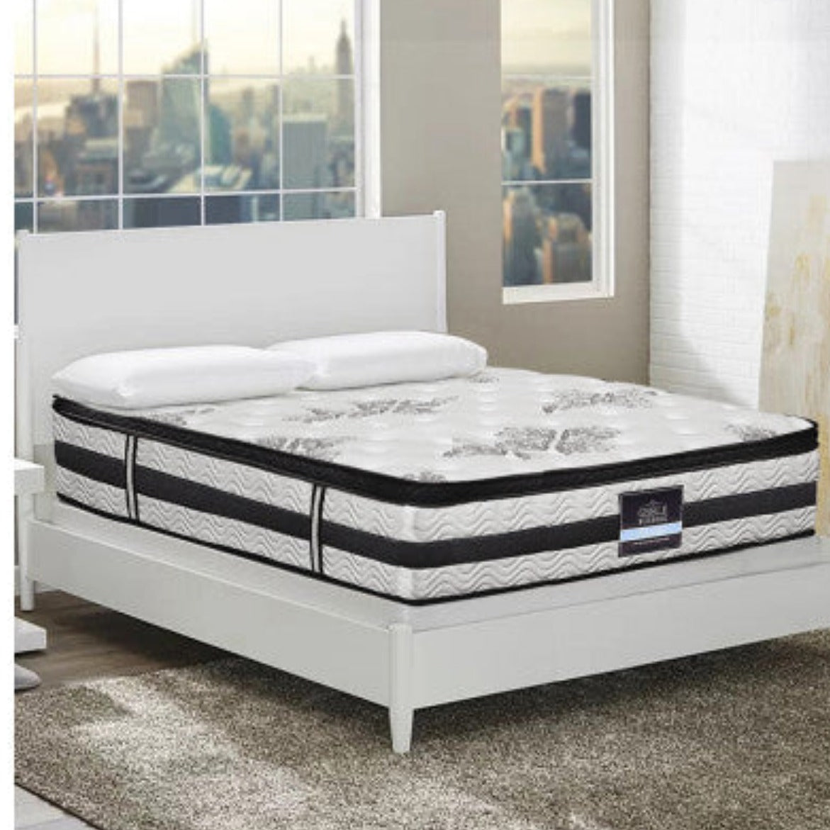 Giselle Bedding 34cm Mattress Euro Top Pocket Spring King 8