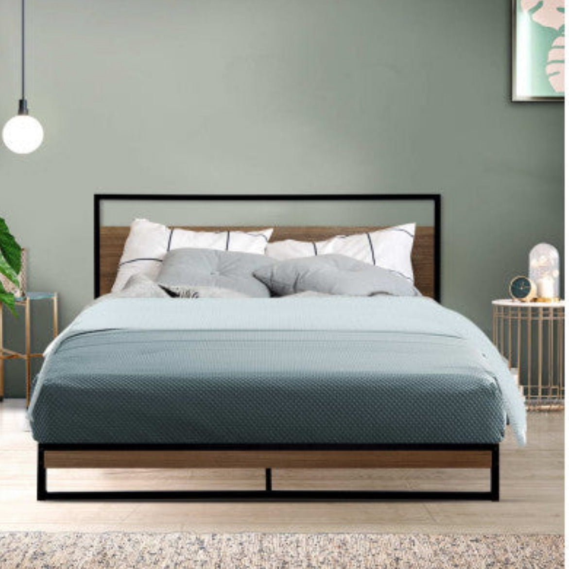 Artiss Bed Frame Double Size Metal Frame DANE 8