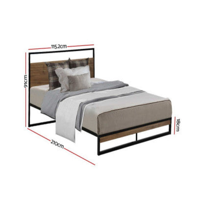 Artiss Bed Frame Metal Frame DANE - King Single 2