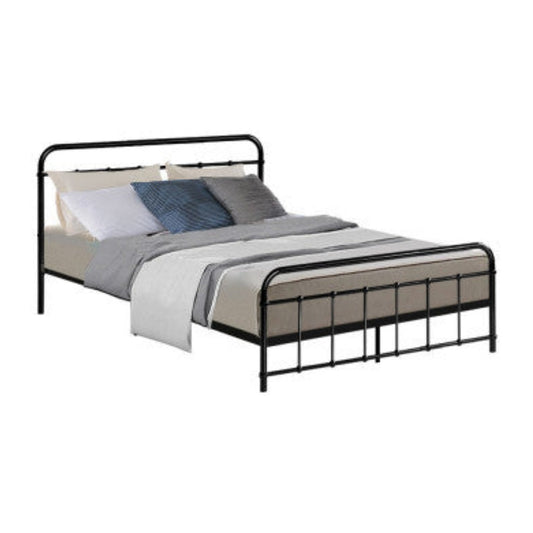 Artiss Bed Frame Metal Frames LEO - Double (Black) 1