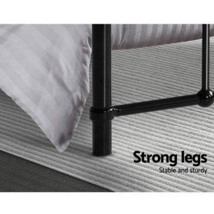 Artiss Bed Frame Metal Frames LEO - Double (Black) 7