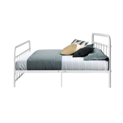 Artiss Bed Frame Metal Frames LEO - Queen (White) 4