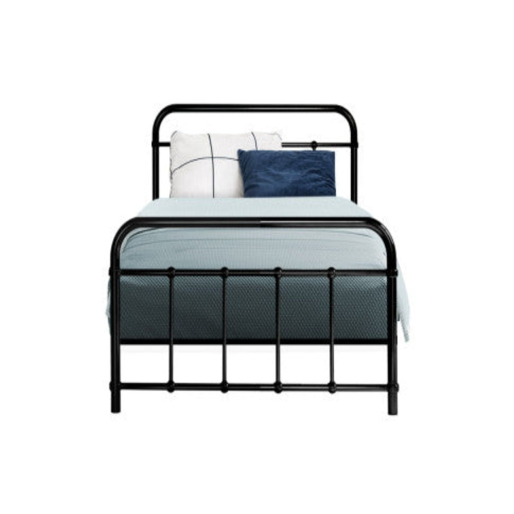 Artiss Bed Frame Metal Frames LEO - Single (Black) 3