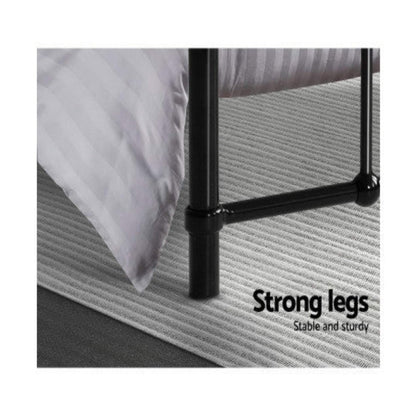 Artiss Bed Frame Metal Frames LEO - Single (Black) 7