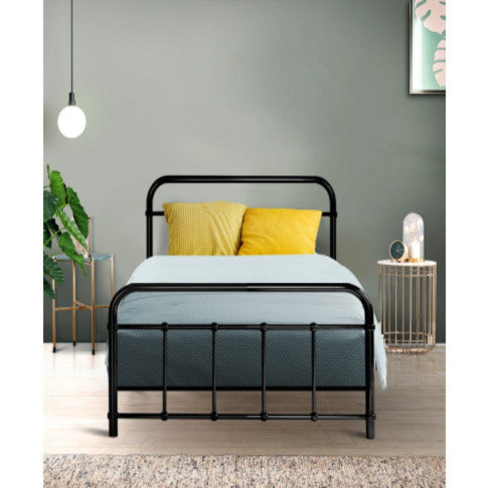 Artiss Bed Frame Metal Frames LEO - Single (Black) 8