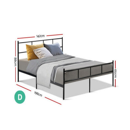 Artiss Bed Frame Double Metal Bed Frames SOL 2