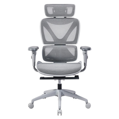 Vyrnox Lucia fully adjustable high back manager chair with removable headrest in grey-houseofhyne