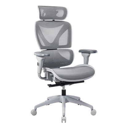 Vyrnox Lucia fully adjustable high back manager chair with removable headrest in grey-houseofhyne