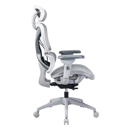 Vyrnox Lucia fully adjustable high back manager chair with removable headrest in grey-houseofhyne