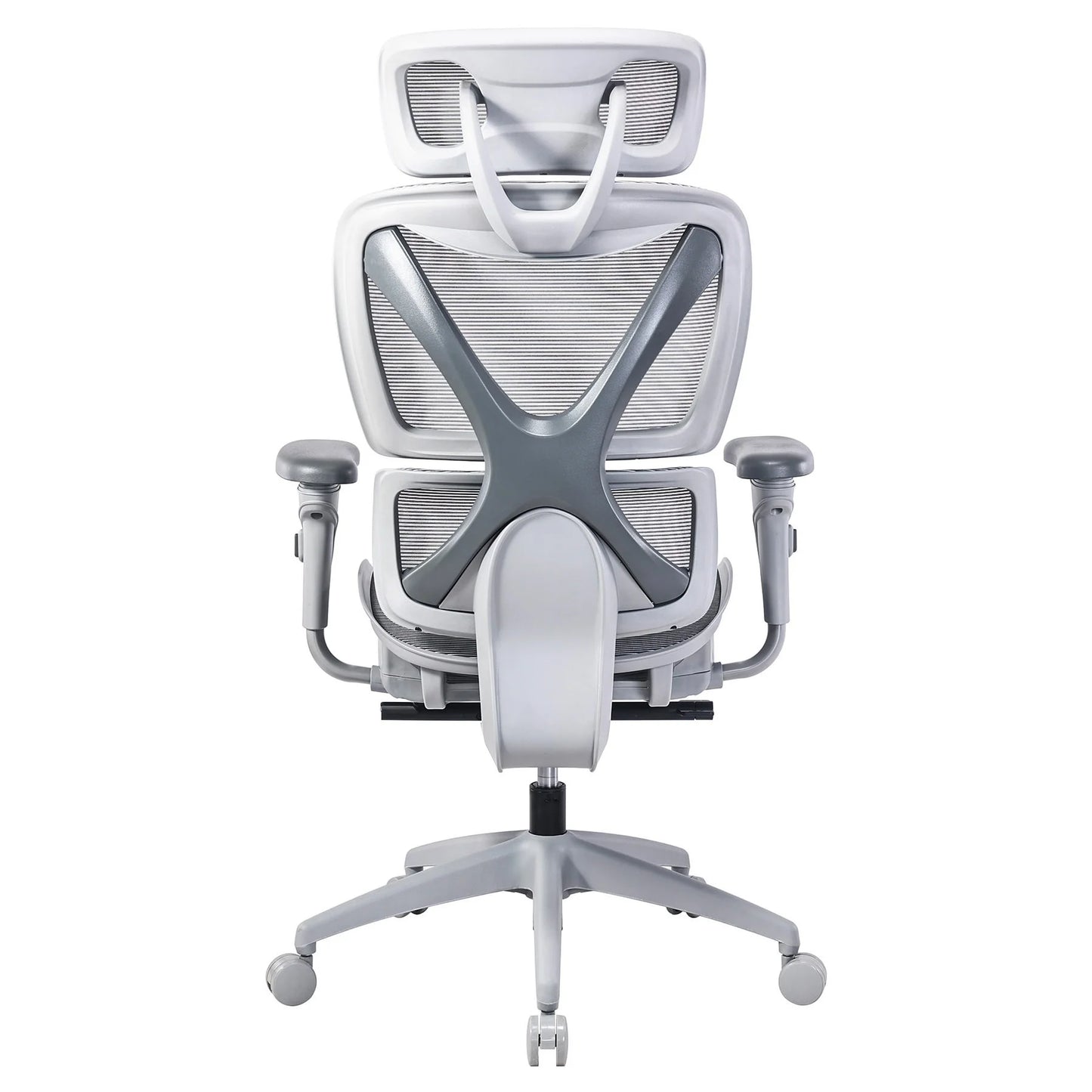 Vyrnox Lucia fully adjustable high back manager chair with removable headrest in grey-houseofhyne