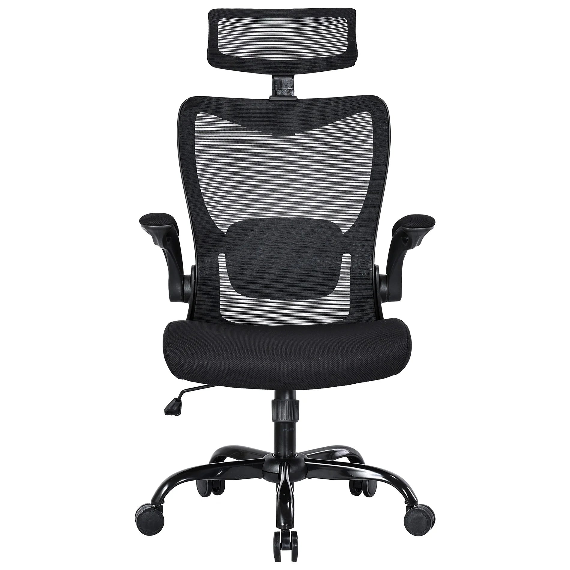 Xaltron Mona Ergonomic High Back Flipped Armrest Task Chair in Black-houseofhyne