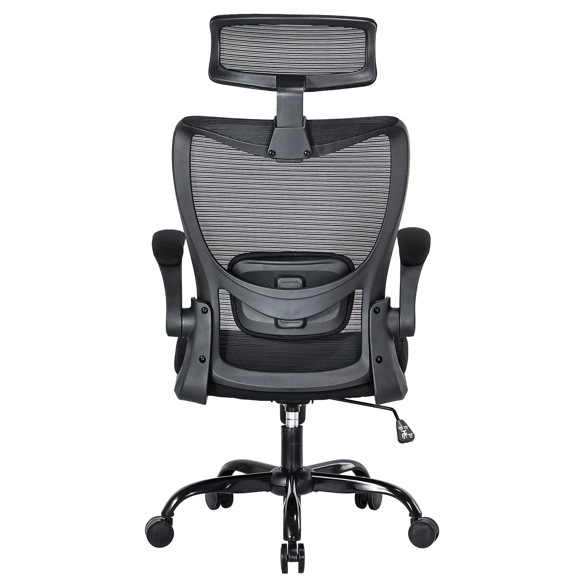 Xaltron Mona Ergonomic High Back Flipped Armrest Task Chair in Black-houseofhyne