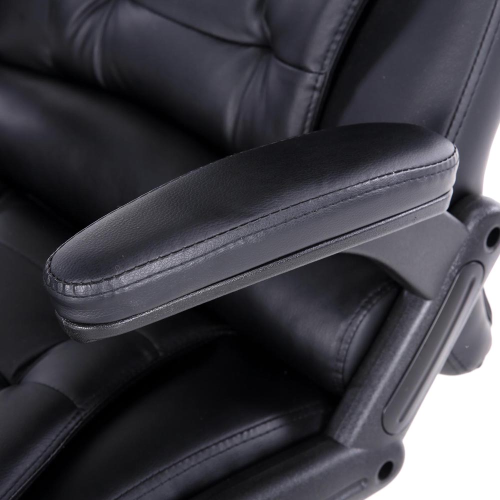 Vyrnex Artiss 8 Point Massage Office Chair Heated Seat Recliner PU Black-houseofhyne