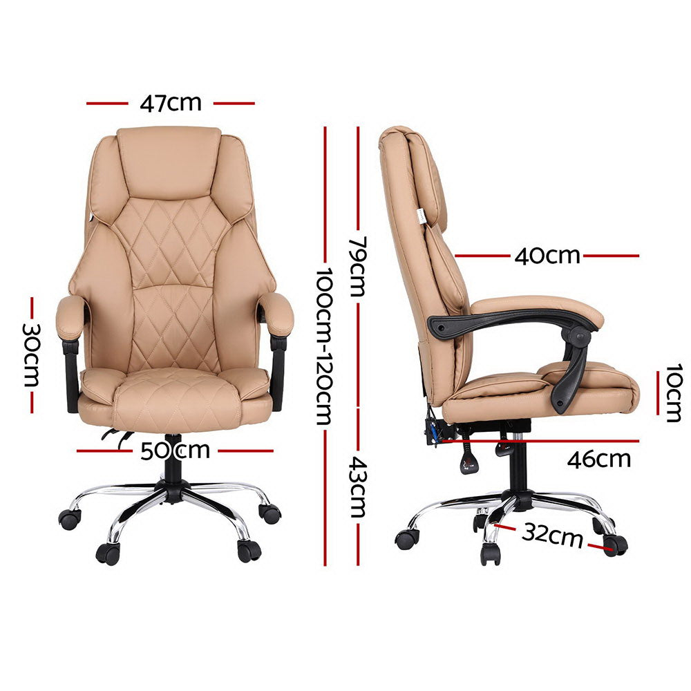 Qelrok Artiss Massage Office Chair Computer Chairs High Back-houseofhyne