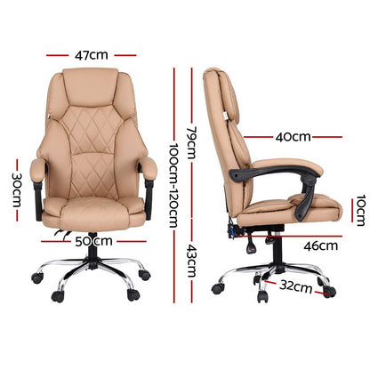 Qelrok Artiss Massage Office Chair Computer Chairs High Back-houseofhyne