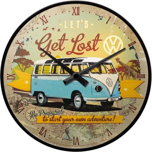 Martian Nostalgic-Art Wall Clock VW Get Lost 30cm - House of Hyne