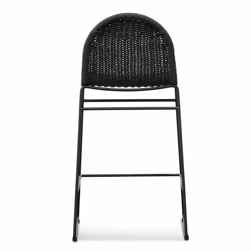 Mekron 65cm Barstool - Full Black (Set of 2) - House of Hyne