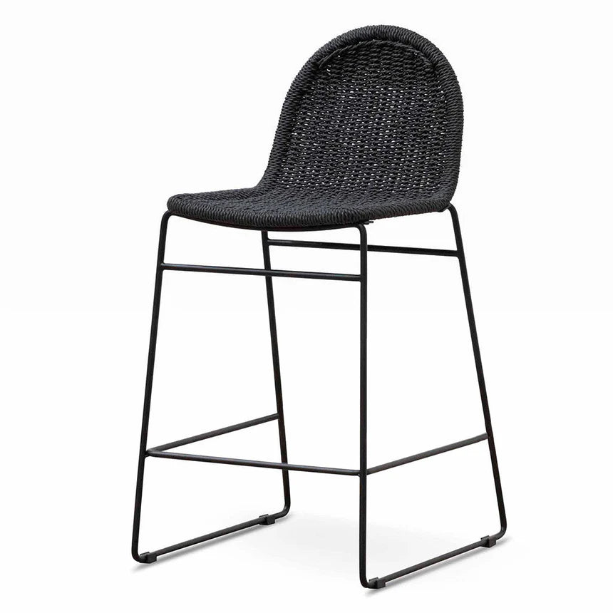 Mekron 65cm Barstool - Full Black (Set of 2) - House of Hyne