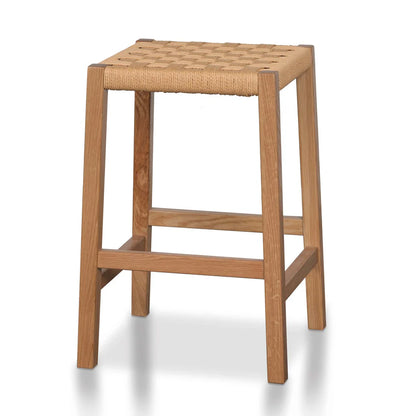 Nebulon  65cm Rattan Bar Stool - Natural - House of Hyne