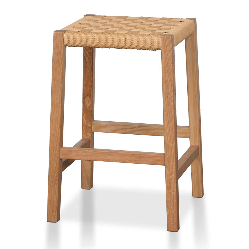 Nebulon  65cm Rattan Bar Stool - Natural - House of Hyne