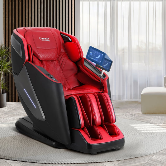 Nebulon Livemor 4D Massage Chair Electric Recliner Home Massager Red - House of Hyne