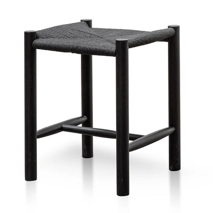 Nebulon Oak Low Stool - Black - House of Hyne