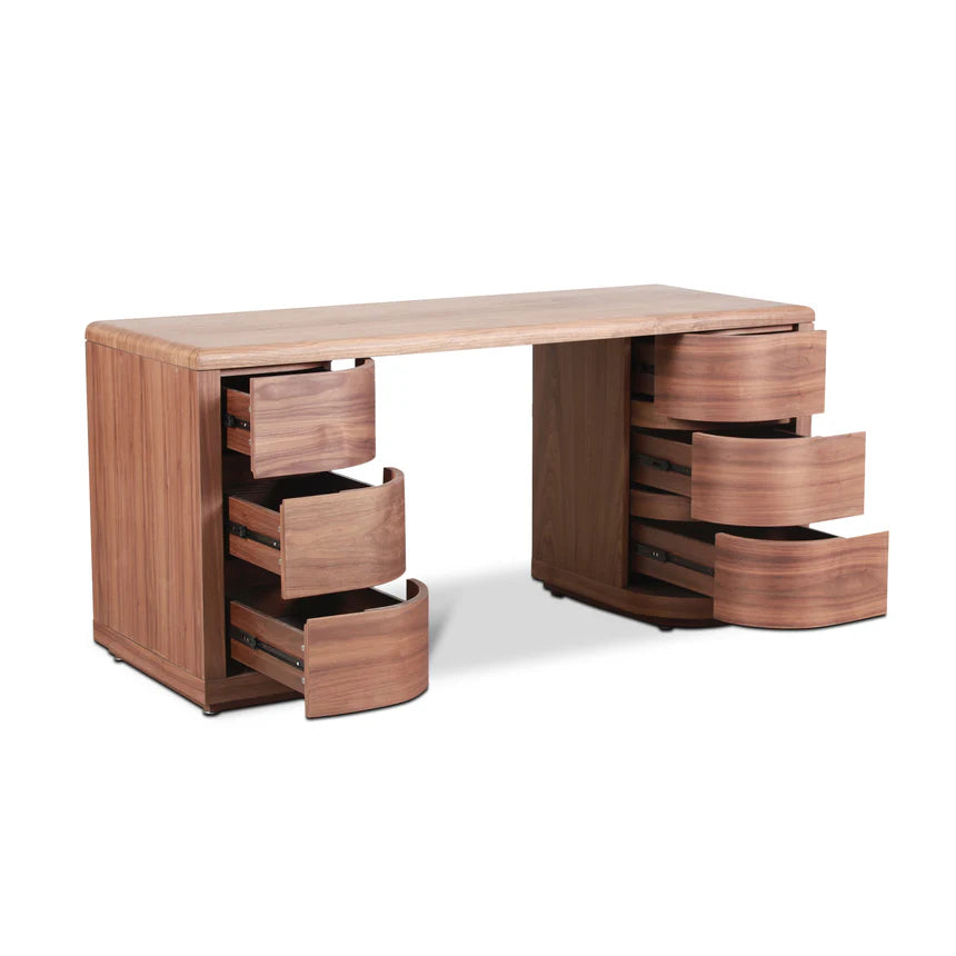 Nirlox  1.6m Office Desk - Walnut - House of Hyne